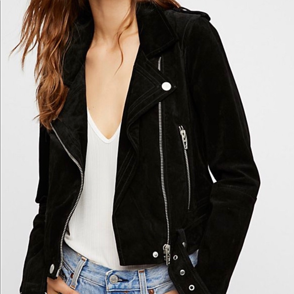 Free People Suede Moto Jacket
